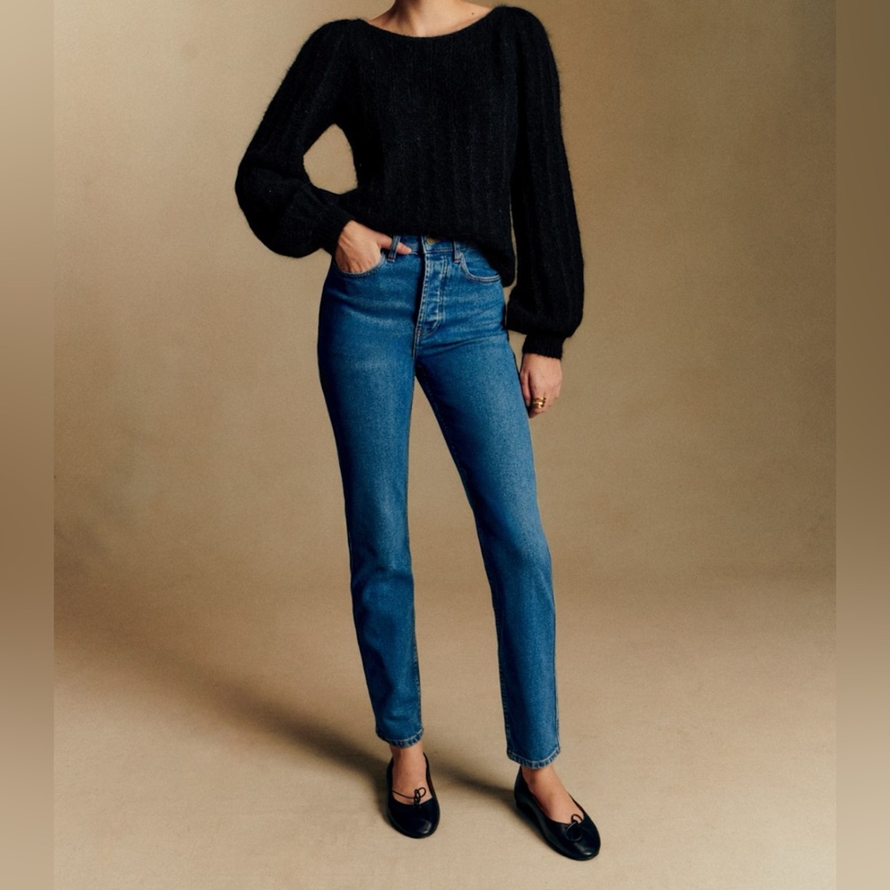Sezane “Brut Sexy” dark indigo jeans